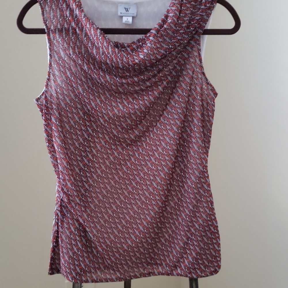 Worthington Draped Cowl Neck Sleevless Blouse